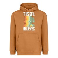 Meerkat bigfoot t  shirt bigfoot   this girl believes t  shirt Heavyweight Hoodie - DesigneFamous