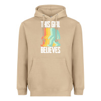 Mushroom bigfoot t  shirt bigfoot   this girl believes t  shirt Heavyweight Hoodie - DesigneFamous