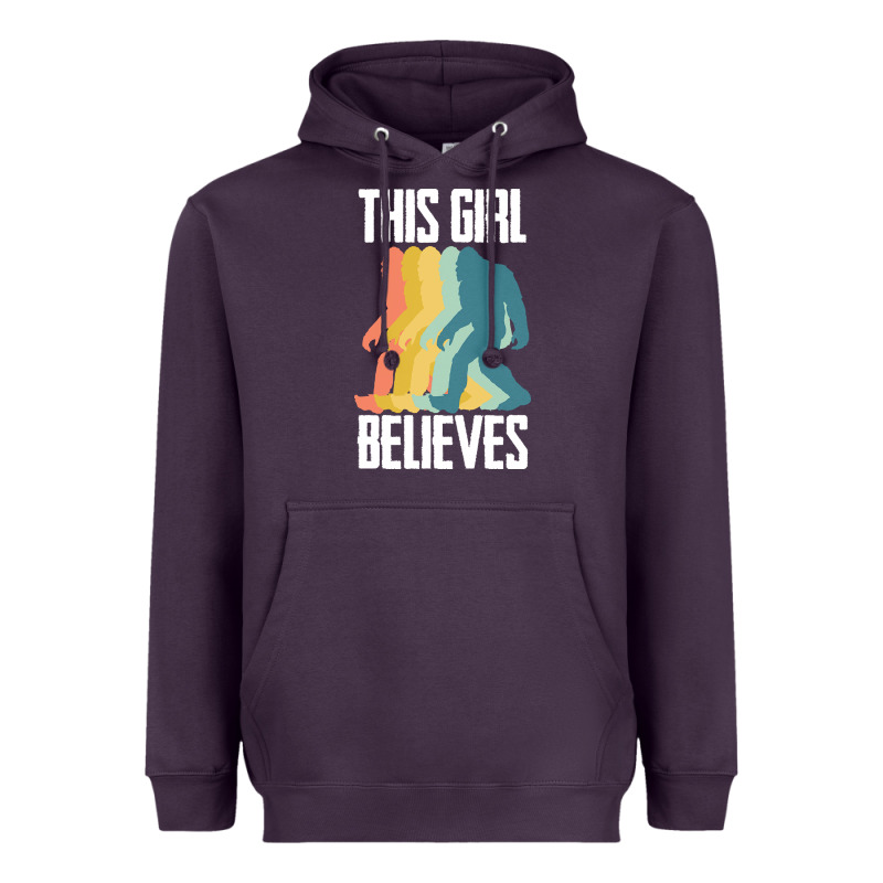 Bigfoot T  Shirt Bigfoot   This Girl Believes T  Shirt Heavyweight Hoodie by DesigneFamous | Teevron