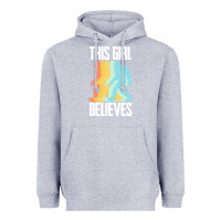 Heather Grey bigfoot t  shirt bigfoot   this girl believes t  shirt Heavyweight Hoodie - DesigneFamous