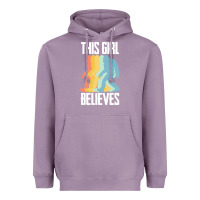 Lavender bigfoot t  shirt bigfoot   this girl believes t  shirt Heavyweight Hoodie - DesigneFamous