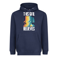 Navy bigfoot t  shirt bigfoot   this girl believes t  shirt Heavyweight Hoodie - DesigneFamous