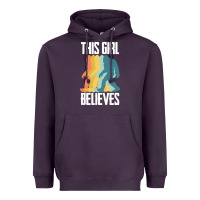 Plum bigfoot t  shirt bigfoot   this girl believes t  shirt Heavyweight Hoodie - DesigneFamous