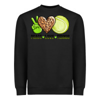 Black peace love tennis Heavyweight Sweatshirt - AdoDesignShop