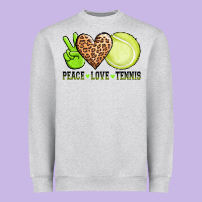 Peace Love Tennis Heavyweight Sweatshirt Designed By Adodesignshop