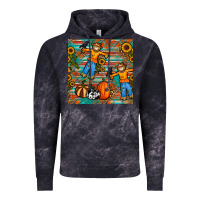 Cloud Black fall scarecrow seamless pattern Vintage Hoodie - BundleAndBundleShop