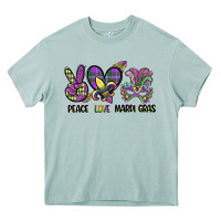 Arona peace love mardi gras Heavy Core Tee - CowGirlArtShop