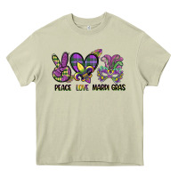 Mossy peace love mardi gras Heavy Core Tee - CowGirlArtShop