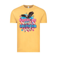 Vintage Mustard American heart southern soul 4th of july Vintage Tee - FaDigitalArtStudio