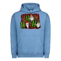 Pigment Pebble Blue ho ho ho gnomes christmas Urban Hoodie - RanaPortraitStore