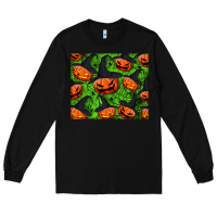 Black halloween pumpkin mouse pad Long Sleeve Tee - BundleAndBundleShop