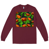 Burgundy halloween pumpkin mouse pad Long Sleeve Tee - BundleAndBundleShop
