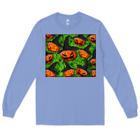 Colony Blue halloween pumpkin mouse pad Long Sleeve Tee - BundleAndBundleShop