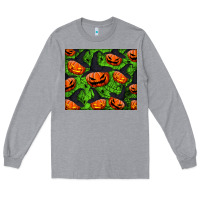 Heather Grey halloween pumpkin mouse pad Long Sleeve Tee - BundleAndBundleShop
