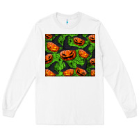 White halloween pumpkin mouse pad Long Sleeve Tee - BundleAndBundleShop