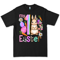 Black My first Easter Girl Easter Day Premium Tee - HowdyJamesFarm