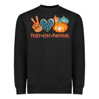 Black peace love pumpkins Heavyweight Sweatshirt - AdoDesignShop
