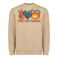 Mushroom peace love pumpkins Heavyweight Sweatshirt - AdoDesignShop
