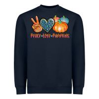 Navy peace love pumpkins Heavyweight Sweatshirt - AdoDesignShop