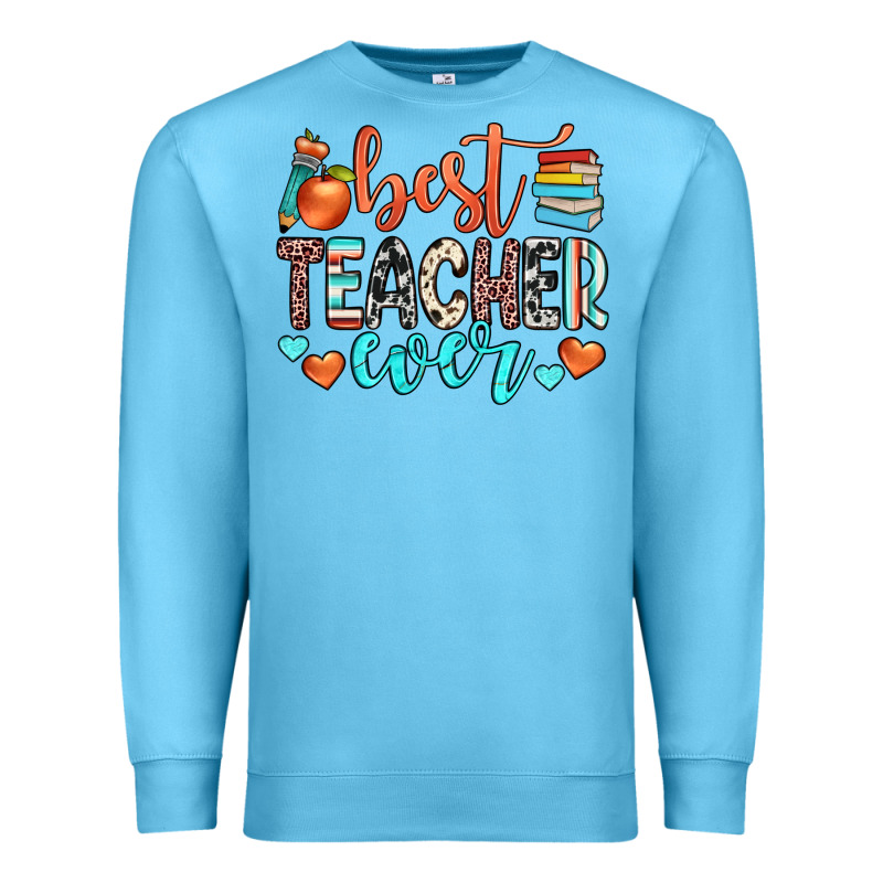 Best Teacher Ever Premium Sweatshirt by JahusDesignShop | Teevron