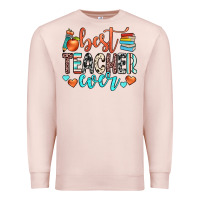 Pale Pink best teacher ever Premium Sweatshirt - JahusDesignShop