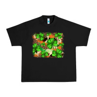 Black st.patricks plaid  green glitter cowhide  leopard Urban Heavy Tee - FaDigitalArtStudio