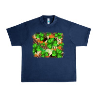 Navy st.patricks plaid  green glitter cowhide  leopard Urban Heavy Tee - FaDigitalArtStudio