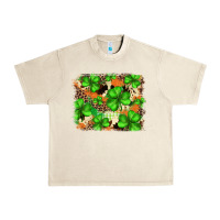 Sandshell st.patricks plaid  green glitter cowhide  leopard Urban Heavy Tee - FaDigitalArtStudio