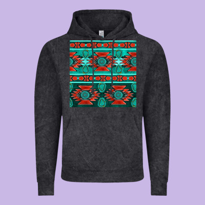 Native American Aztec Seamless Pattern 4 Vintage Hoodie Designed By Bundleandbundleshop