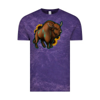 Cloud Purple Western  Bison Vintage Tee - Jasminsmagicworld