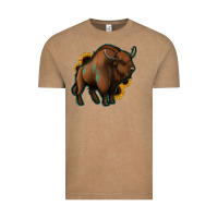 Vintage Coffee Western  Bison Vintage Tee - Jasminsmagicworld