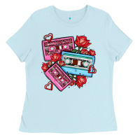 Baby Blue valentines day casette olivia Ladies Tee - OliviaCreatesArt
