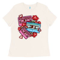 Bone valentines day casette olivia Ladies Tee - OliviaCreatesArt