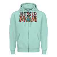 Seafoam blessed mom christmas Zipper Hoodie - AdoDesignShop