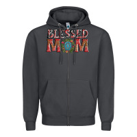 Smoke blessed mom christmas Zipper Hoodie - AdoDesignShop