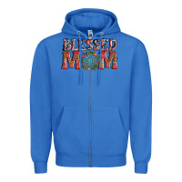 True Royal blessed mom christmas Zipper Hoodie - AdoDesignShop