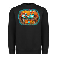 Black western cactus Heavyweight Sweatshirt - AdoDesignShop
