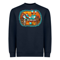 Navy western cactus Heavyweight Sweatshirt - AdoDesignShop