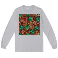 Moon Dust fall leaves seamless pattern Long Sleeve Tee - BundleAndBundleShop