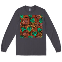 Smoke fall leaves seamless pattern Long Sleeve Tee - BundleAndBundleShop