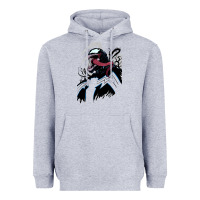 Heather Grey VENOM ART Heavyweight Hoodie - DesigneFamous