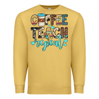 Antique Gold coffee teach repeat Premium Sweatshirt - JahusDesignShop