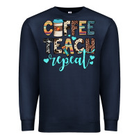Navy coffee teach repeat Premium Sweatshirt - JahusDesignShop