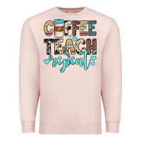 Pale Pink coffee teach repeat Premium Sweatshirt - JahusDesignShop