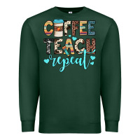 Sports Green coffee teach repeat Premium Sweatshirt - JahusDesignShop