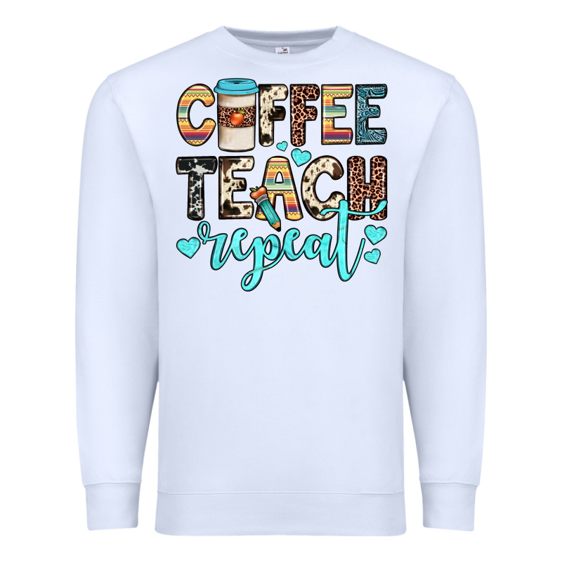 Coffee Teach Repeat Premium Sweatshirt by JahusDesignShop | Teevron