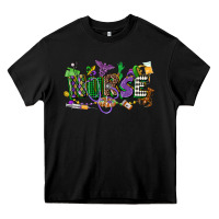 Black nurse mardi gras Heavy Core Tee - CowGirlArtShop