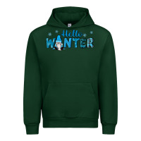 Forest Green hello winter gnomes Urban Hoodie - RanaPortraitStore