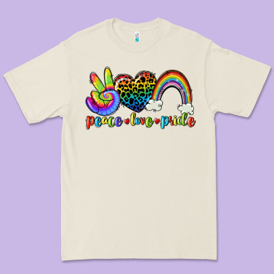 Peace Love Pride Premium Tee Designed By Cowgirlartshop
