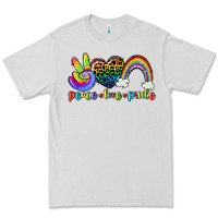 Dove Grey Peace love pride Premium Tee - CowGirlArtShop